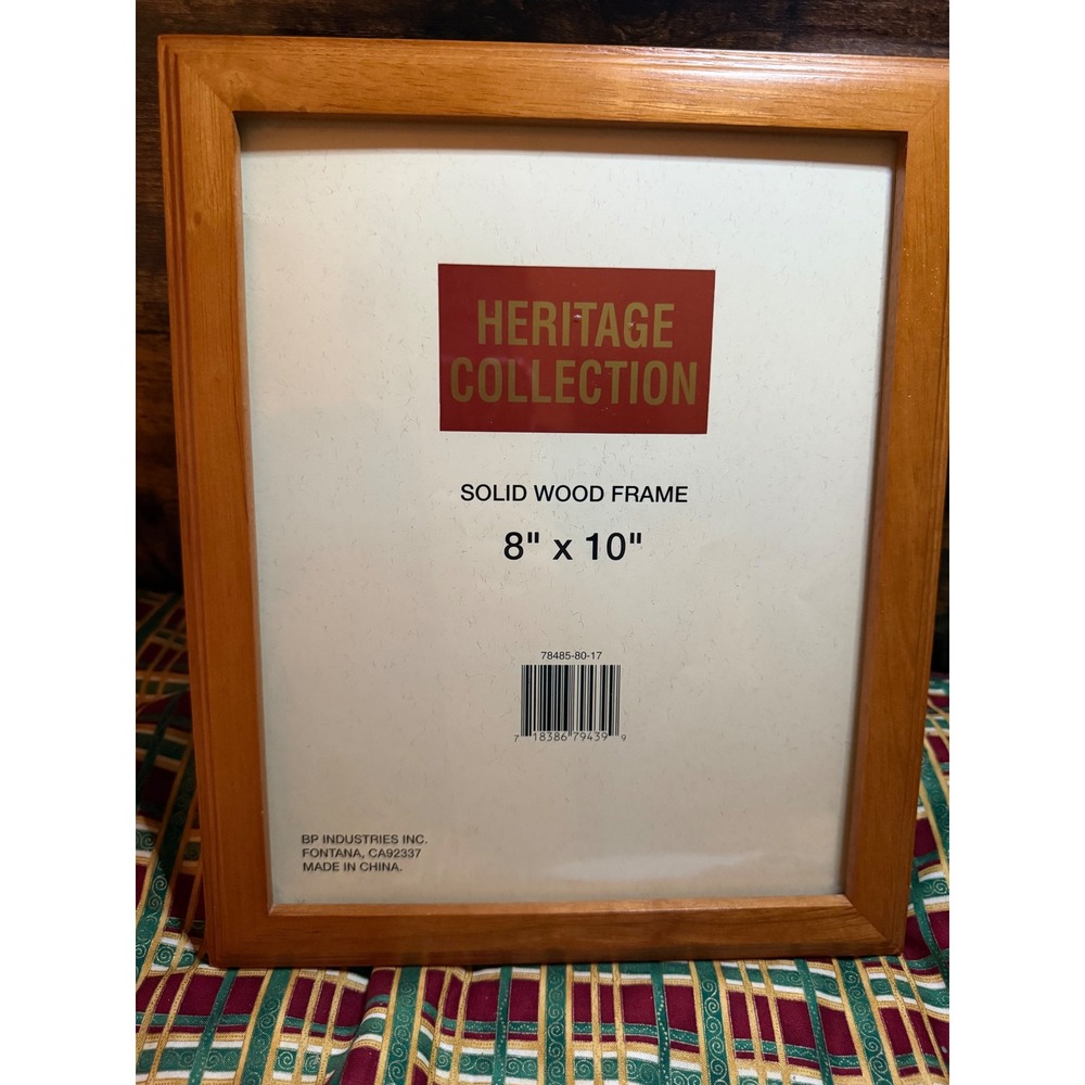 Heritage Collection Solid Wood Picture Frame 8x10 Natural Honey Oak Finish
